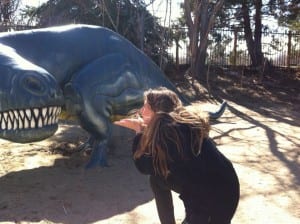 Camilla Blowing Kiss to Dinosaur March 2016