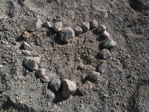 Heart Shape out of Rocks Above Damonte Ranch February 2013