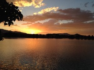 Sunset Vintage Lake Joy Poem 2017