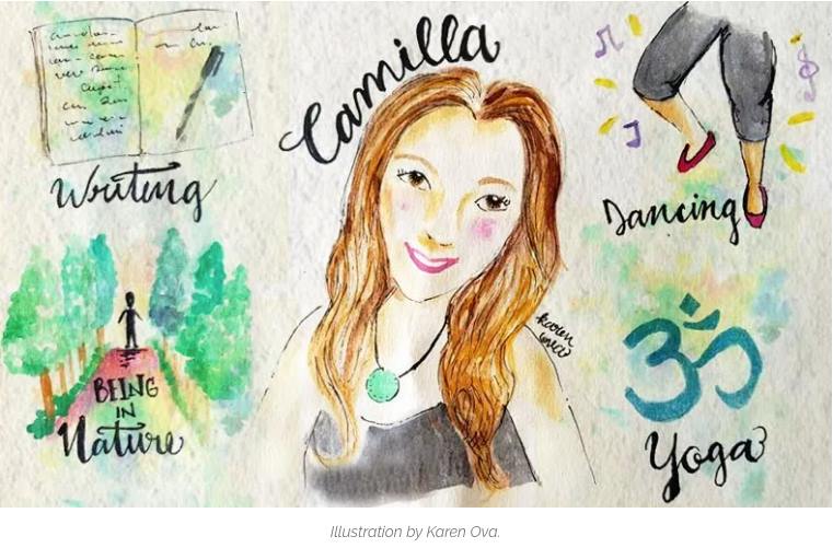 Camilla Illustration for Jessica's Article Self Care Tips April 2018