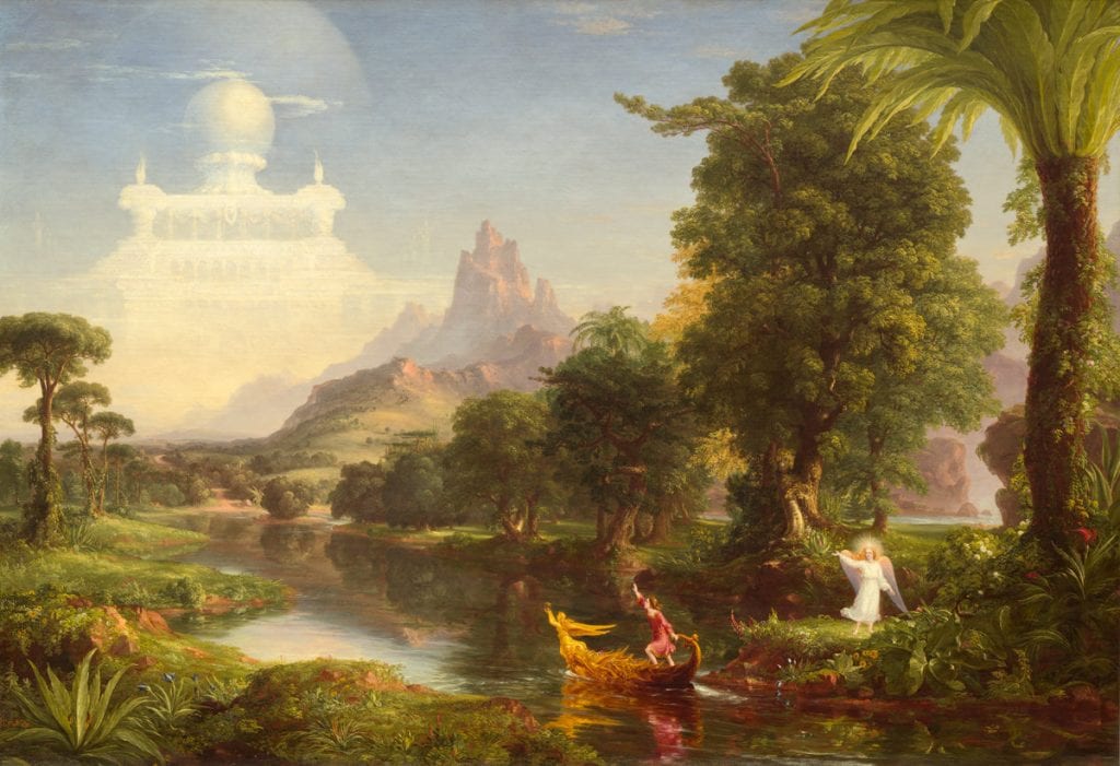Thomas Cole (American, 1801 - 1848), The Voyage of Life: Youth, 1842, oil on canvas, Ailsa Mellon Bruce Fund 1971.16.2